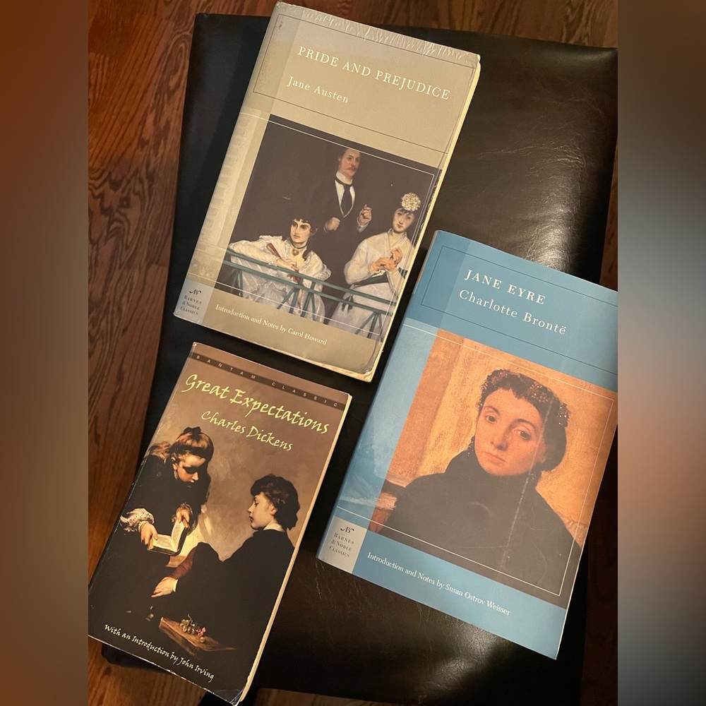 Classic Books Set - Pride & Prejudice, Great Expectations, Jane Eyre